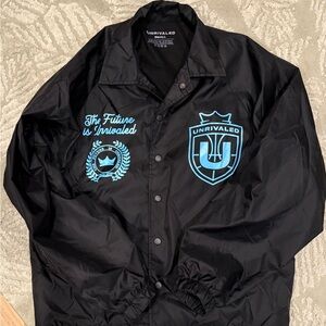 Unrivaled Black size small windbreaker Jacket with Blue Accents basketball WNBA